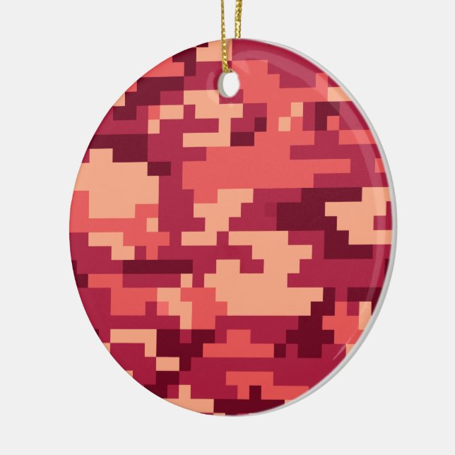 MARTIAN DESERT DIGITAL CAMO / CAMOUFLAGE CERAMIC TREE DECORATION (Left)