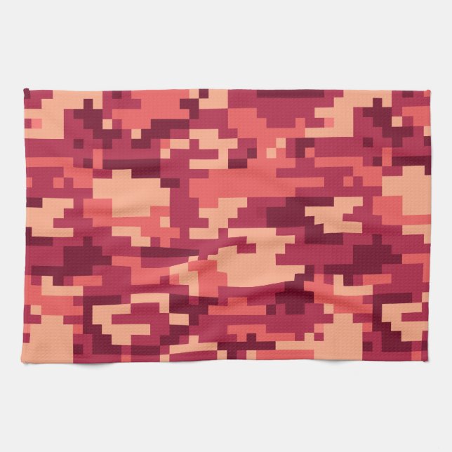 MARTIAN DESERT DIGITAL CAMO / CAMOUFLAGE TEA TOWEL (Horizontal)