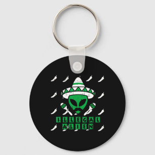 Martian Illegal Alien Mexican Area-51 Funny Hallow Key Ring