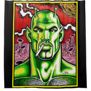 Martian Machismo Shower Curtain