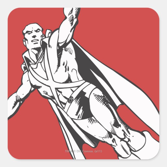 Martian Manhunter Soars 2 Square Sticker (Front)