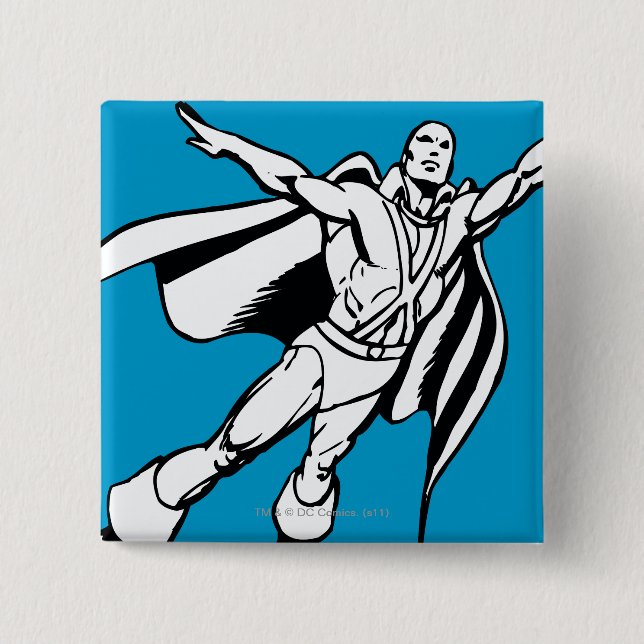 Martian Manhunter Soars 3 15 Cm Square Badge (Front)