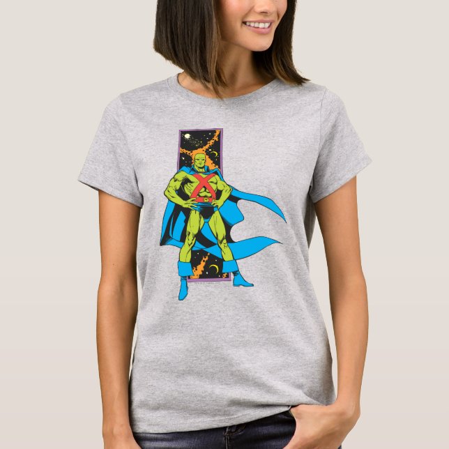Martian Manhunter & Space Backdrop T-Shirt (Front)