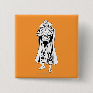 Martian Manhunter Standing Outline 15 Cm Square Badge