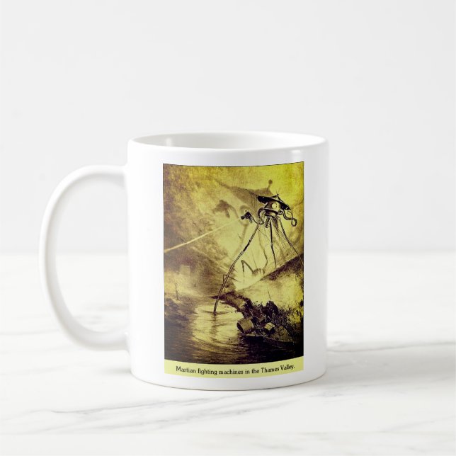 Martians discharging Heat-Rays Coffee Mug (Left)