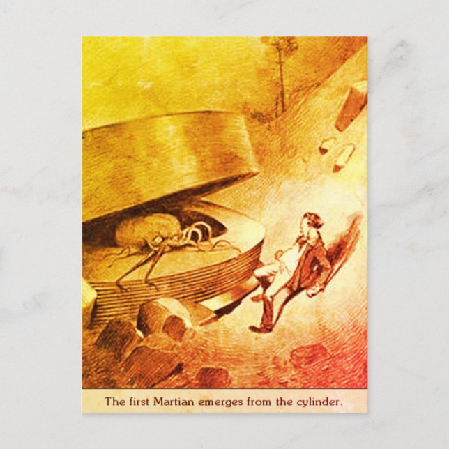 Martians Emerging - War of the Worlds Postcard (Front)