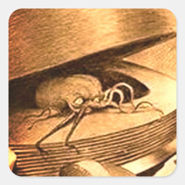 Martians Emerging - War of the Worlds Square Sticker (Front)