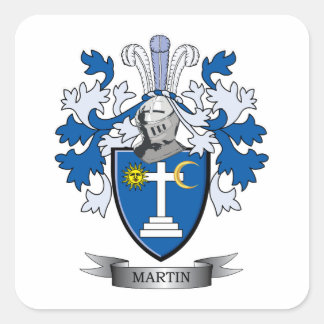Martin Coat of Arms Square Sticker