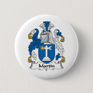 Martin Family Crest 6 Cm Round Badge