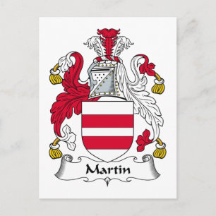 Martin Family Crest Postcard