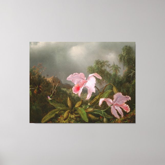 MARTIN J. HEADE Jungle Orchids & Hummingbirds 1872 Canvas Print (Front)