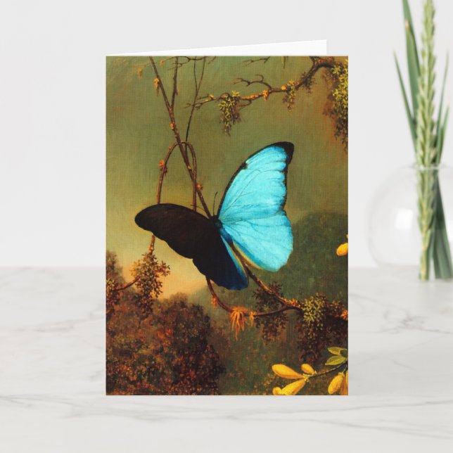 Martin Johnson Heade Blue Morpho Butterfly Card (Front)