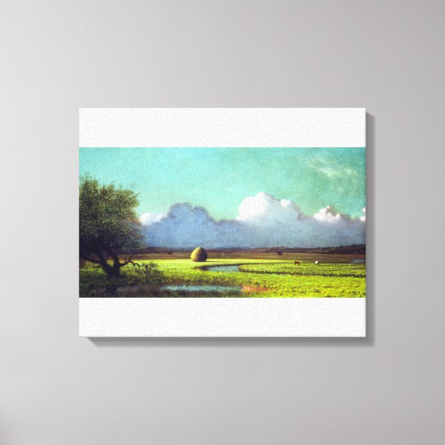 Martin Johnson Heade Sunlight Shadow Newbury Marsh Canvas Print (Front)