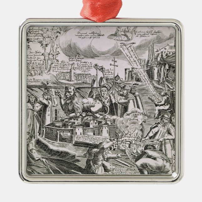 Martin Luther 2 Metal Tree Decoration (Front)