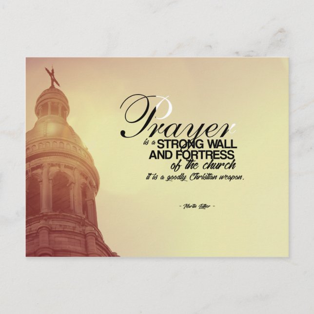 Martin Luther - Prayer Postcard (Front)