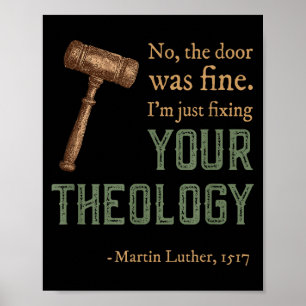 Martin Luther Reformed Christian Reformation Day  Poster