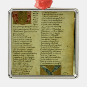 Martin Luther's enrolment sheet Metal Tree Decoration