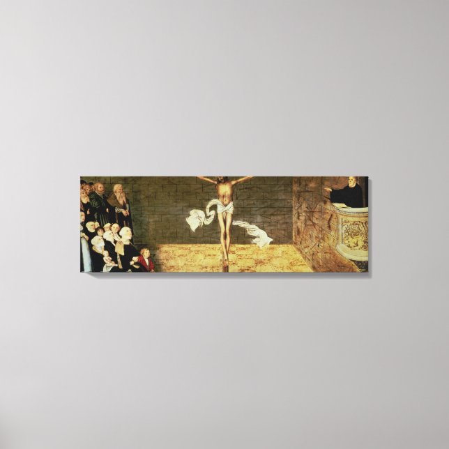 Martin Luther's Sermon Canvas Print (Front)