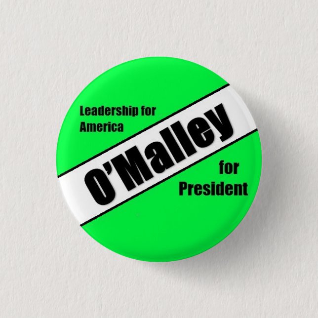 Martin O'Malley 2016 3 Cm Round Badge (Front)