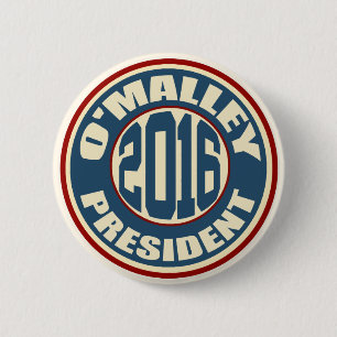 Martin O'Malley for President in 2016 6 Cm Round Badge