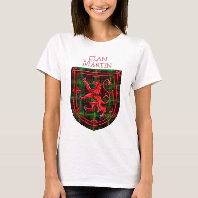 Martin Tartan Scottish Plaid Lion Rampant T-Shirt (Front)