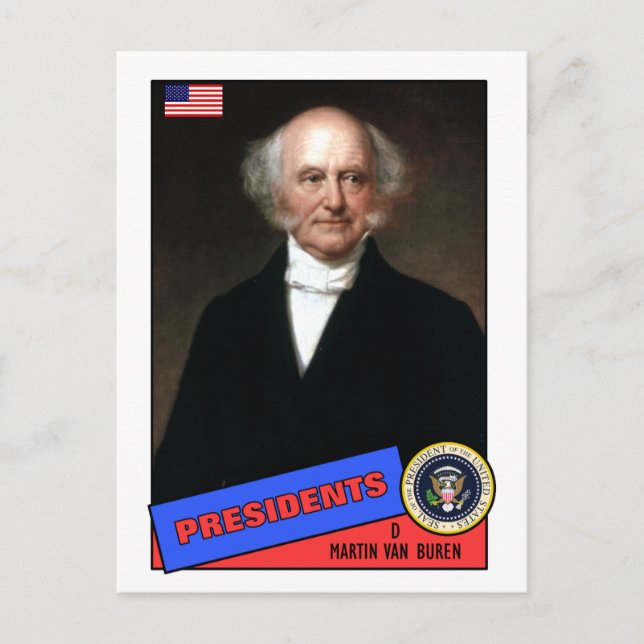 Martin Van Buren Baseball Card (Front)