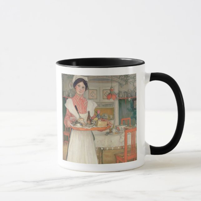 Martina Carrying Breakfast on a Tray, 1904 Mug (Right)
