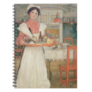 Martina Carrying Breakfast on a Tray, 1904 Spiral Notebook