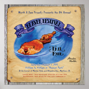 Martinez Beaver Festival Tail Ride Poster