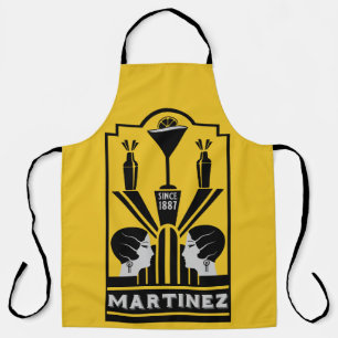 Martinez Cocktail Art Deco Apron