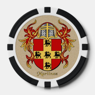 Martinez Heraldic Arms Poker Chips