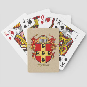 Martinez Heraldic Shield with Mantling Playing Cards