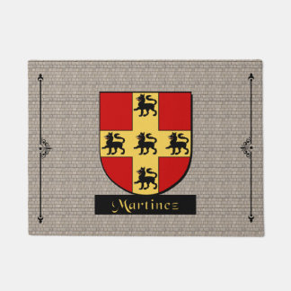 Martinez Historical Shield on Cobblestone Doormat