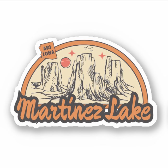 Martinez Lake, Arizona  Sticker (Front)