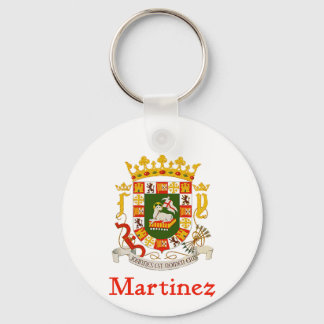 Martinez Shield of Puerto Rico Key Ring