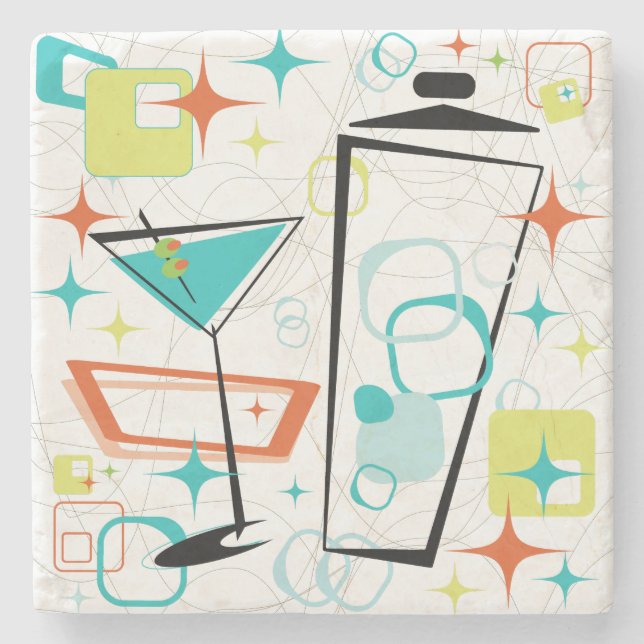 Martini A Go-Go Stone Coaster (Front)