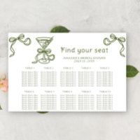 Martini and a bow - Wedding seating chart