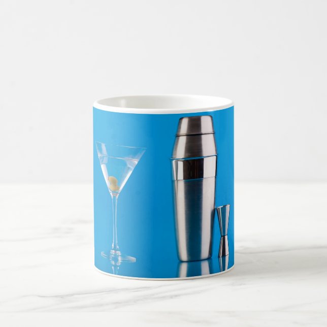 Martini and a shaker coffee mug (Center)