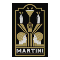 Martini Art Deco Art