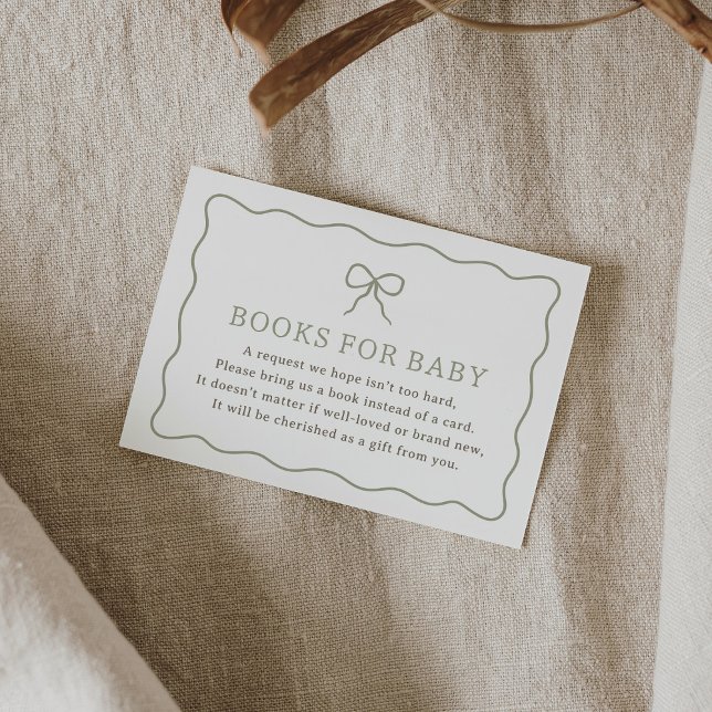 Martini Baby Shower Books for Baby Enclosure Card (Creator Uploaded)
