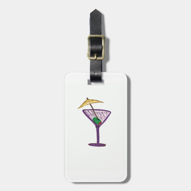 Martini Bachelorette Party Luggage Tag (Front Vertical)