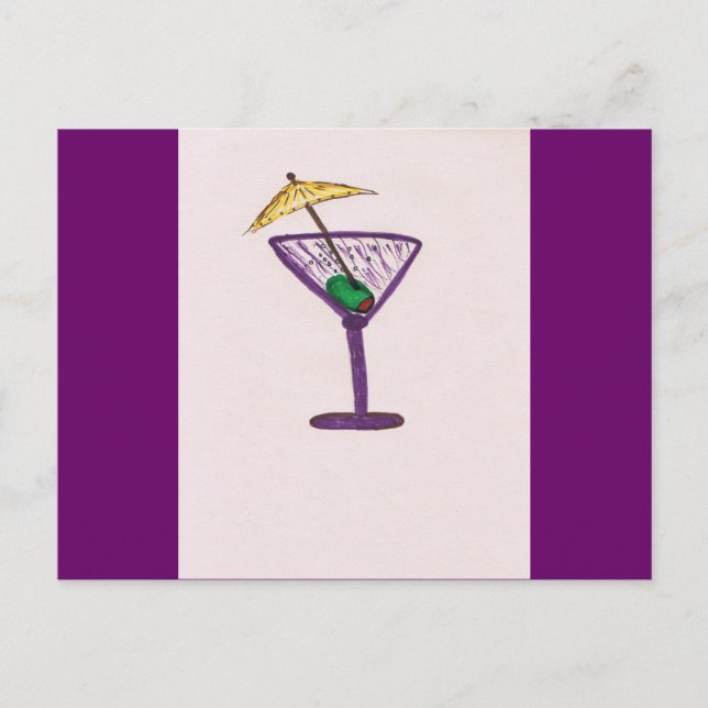 Martini Bachelorette Postcard (Front)