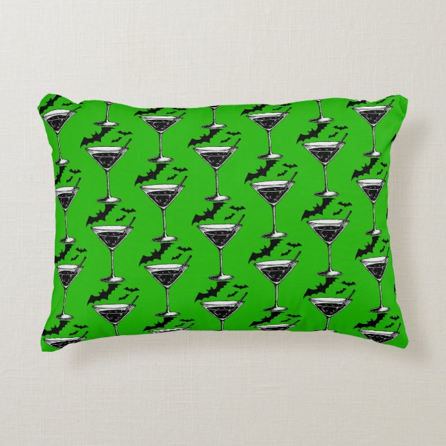 Martini Bats Decorative Cushion (Front)