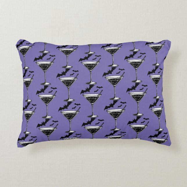 Martini Bats Decorative Cushion (Front)