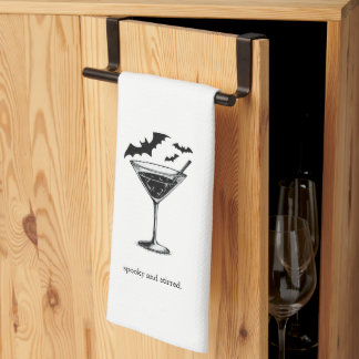 Martini Bats Tea Towel
