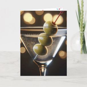 Martini Birthday Drink Card