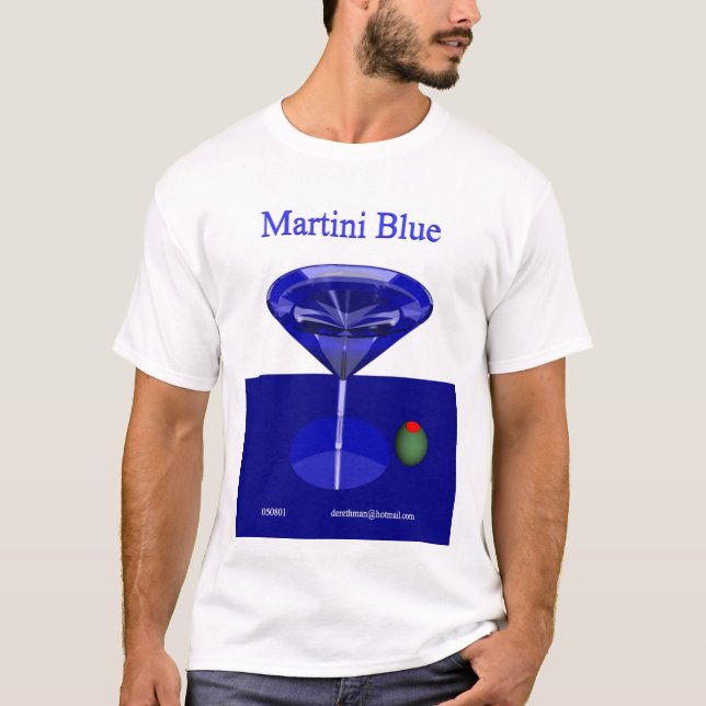Martini Blue (front) T-Shirt (Front)