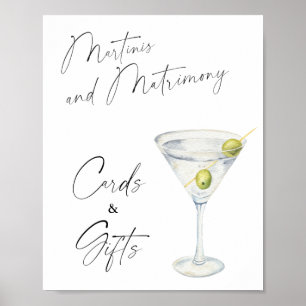 Martini Bridal shower Cards and Gifts Poster