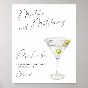 Martini Bridal shower Martini bar Poster