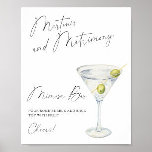 Martini Bridal shower Mimosa bar Poster
